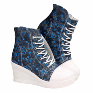 bottes compensées en papillon